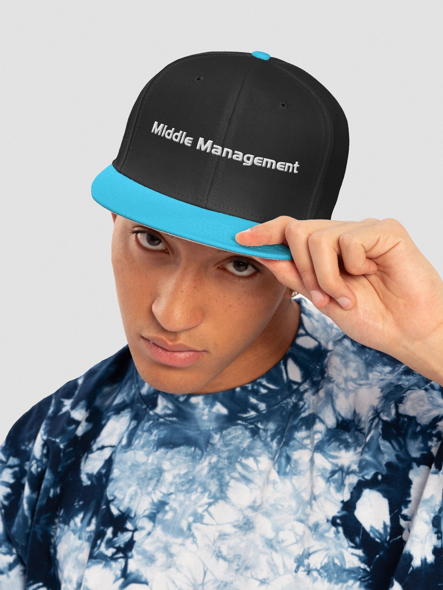 Middle Management | White | Snapback Hat product image (4)
