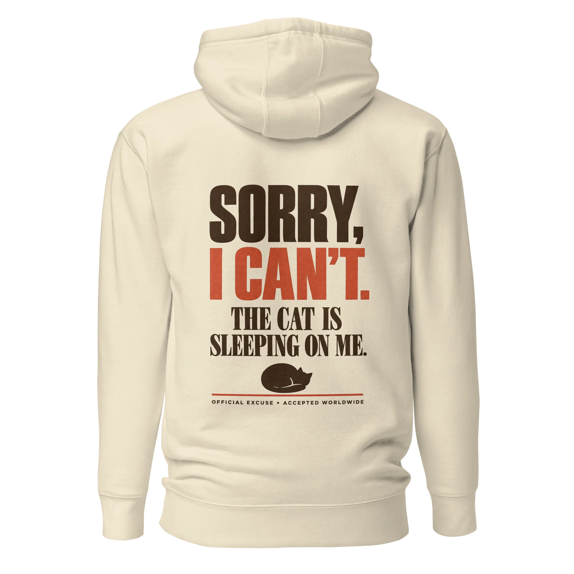 Funny Cat Hoodie: Sorry I Can't The Cat Is Sleeping On Me, Cozy Unisex Sweatshirt, Cat Lover Gift product image (2)