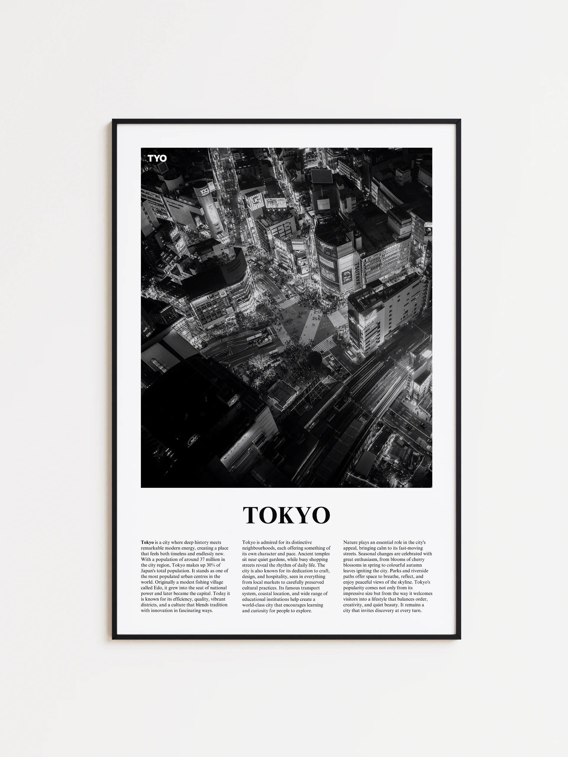 Tokyo 02 Newspaper Poster | Framed product image (1)
