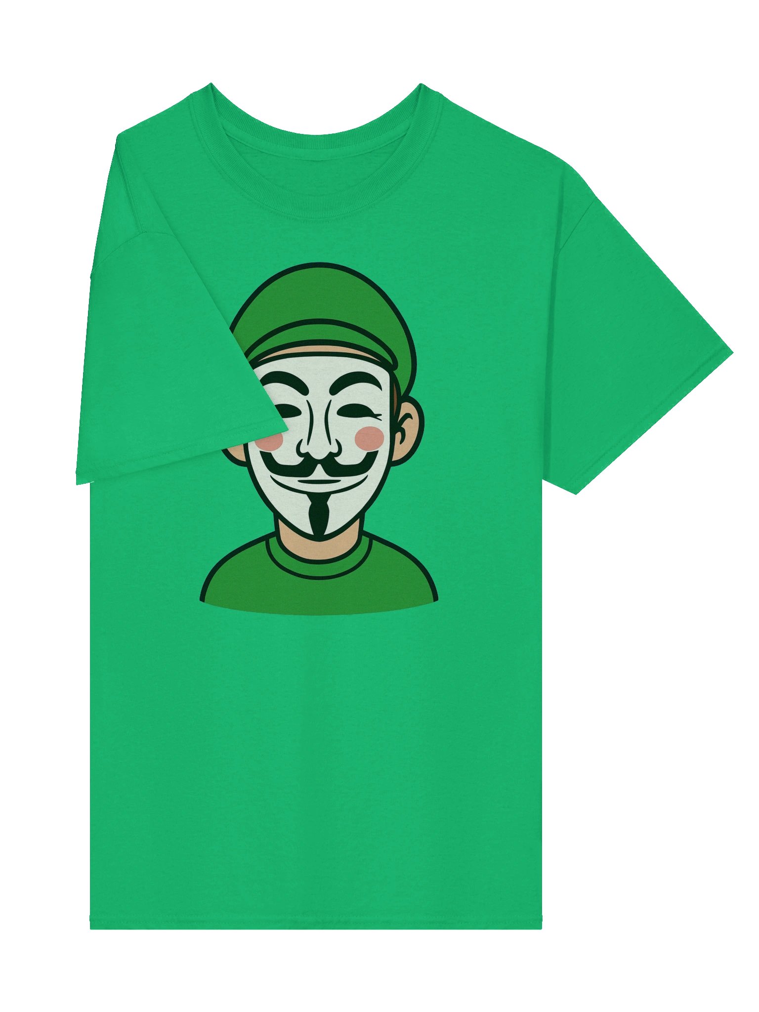 Masked Green Shirt and Hat Man Tee product image (12)