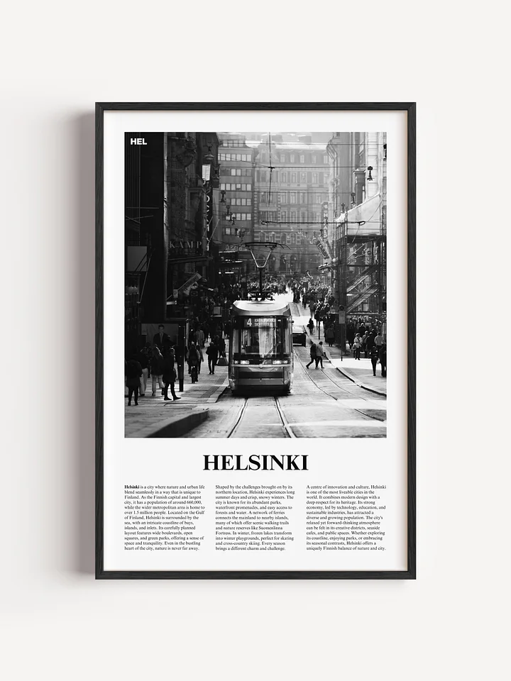Helsinki 03 Newspaper Poster | Framed product image (1)