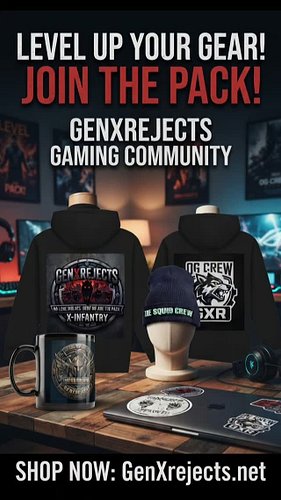 Check out all the new gear from the GenXrejects Gaming Community online store.  Go to GenXrejects.net . We have a bunch of ne...