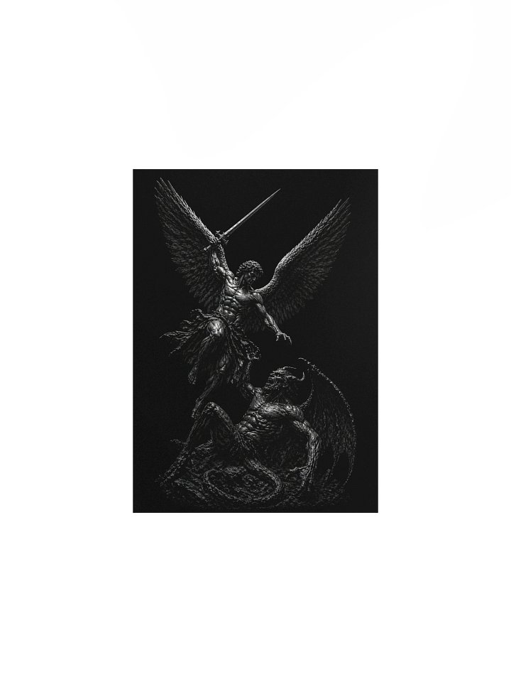 Winged Duel: Angel vs Demon Matte Poster product image (1)