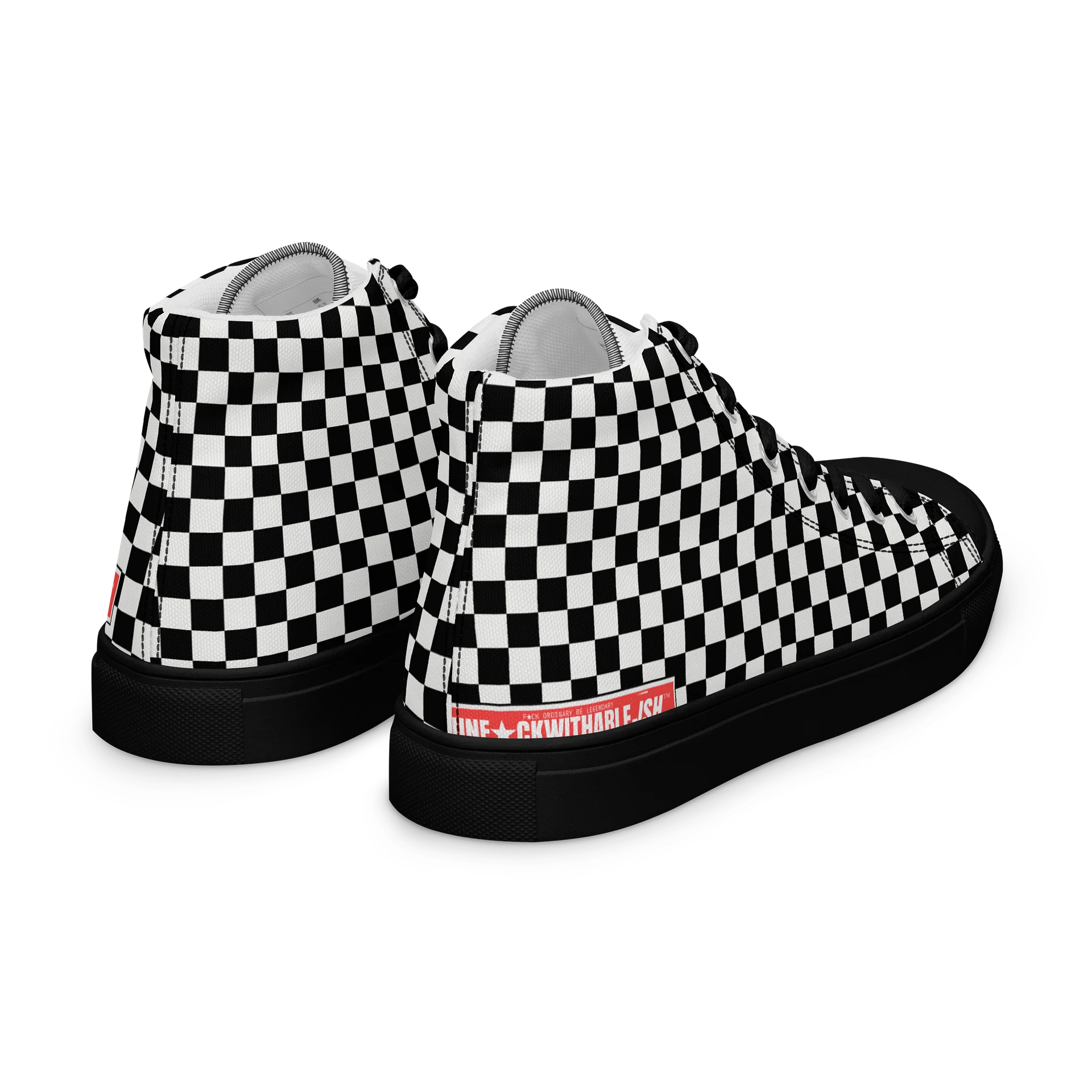 UNF★CKWITHABLE-ISH™ Women's Hand-made Streetwear Shoes Checkered product image (7)