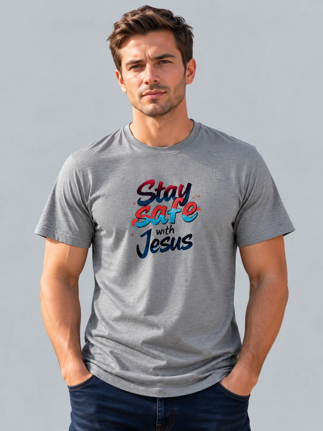 Stay Safe with Jesus T-shirt product image (1)