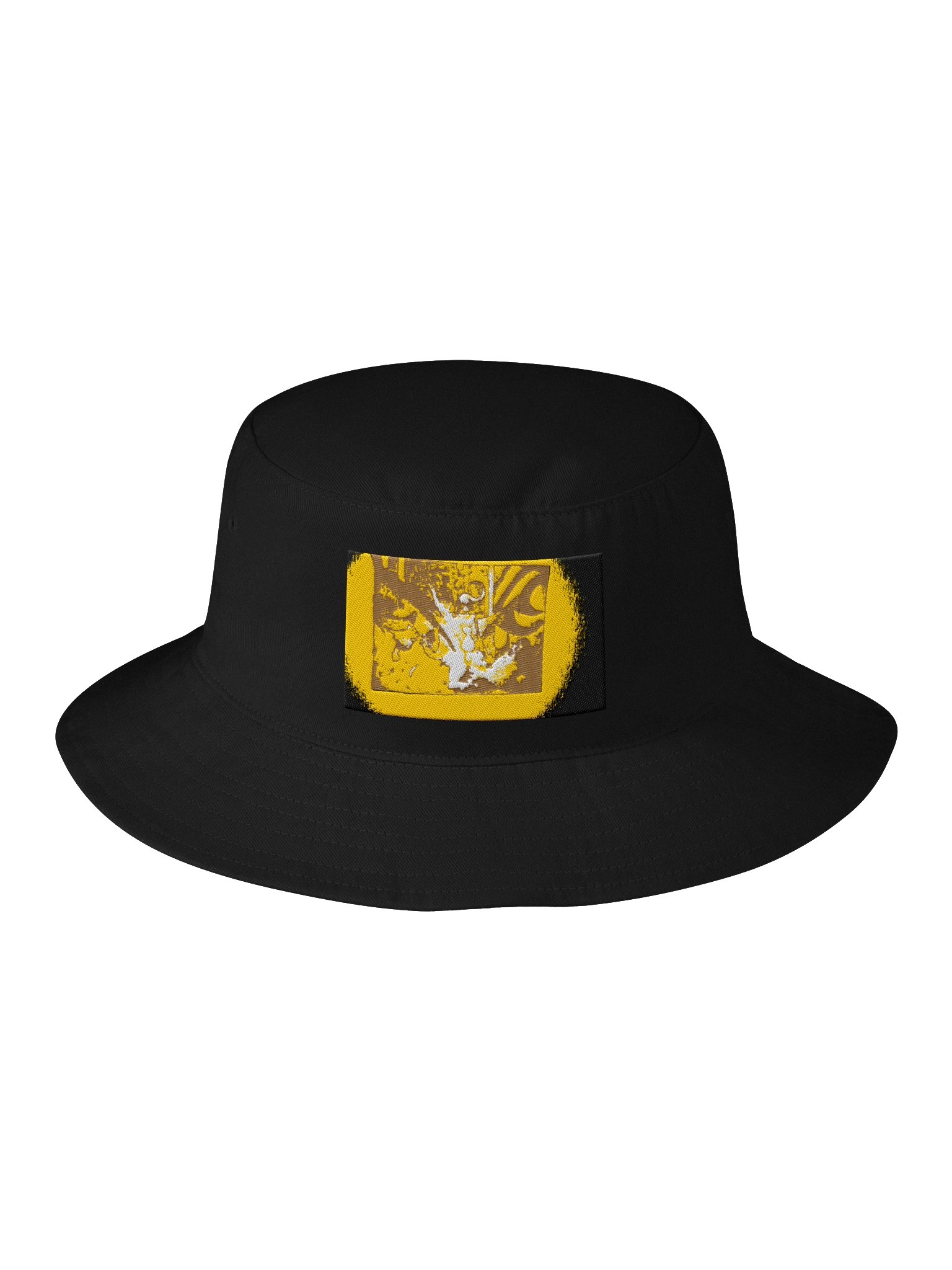 Abstract Yellow Posterized Bucket Hat product image (1)