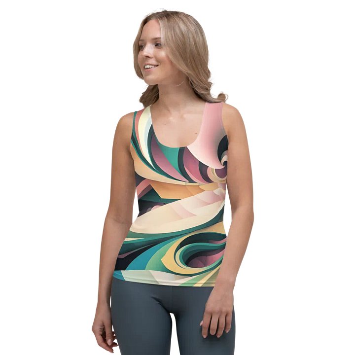 Abstract Lithographic Pattern Design Tank Top - V6 product image (1)