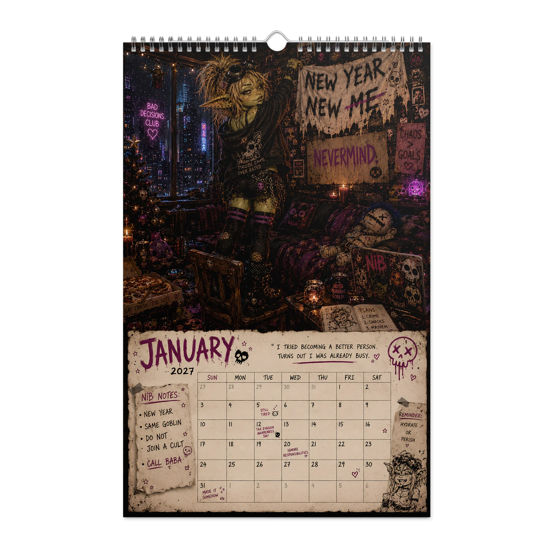 Nib 2027 Funny Hot Goblin Calendar product image (6)