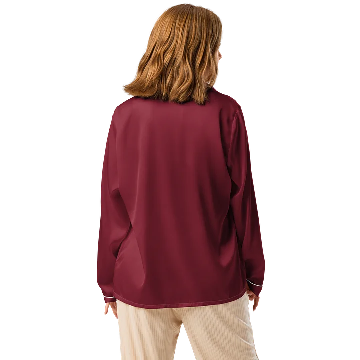 Elegant Maroon Silky Pajama Top product image (2)