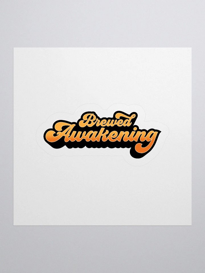 Brewed Awakening Retro Sticker for Coffee Enthusiasts product image (1)