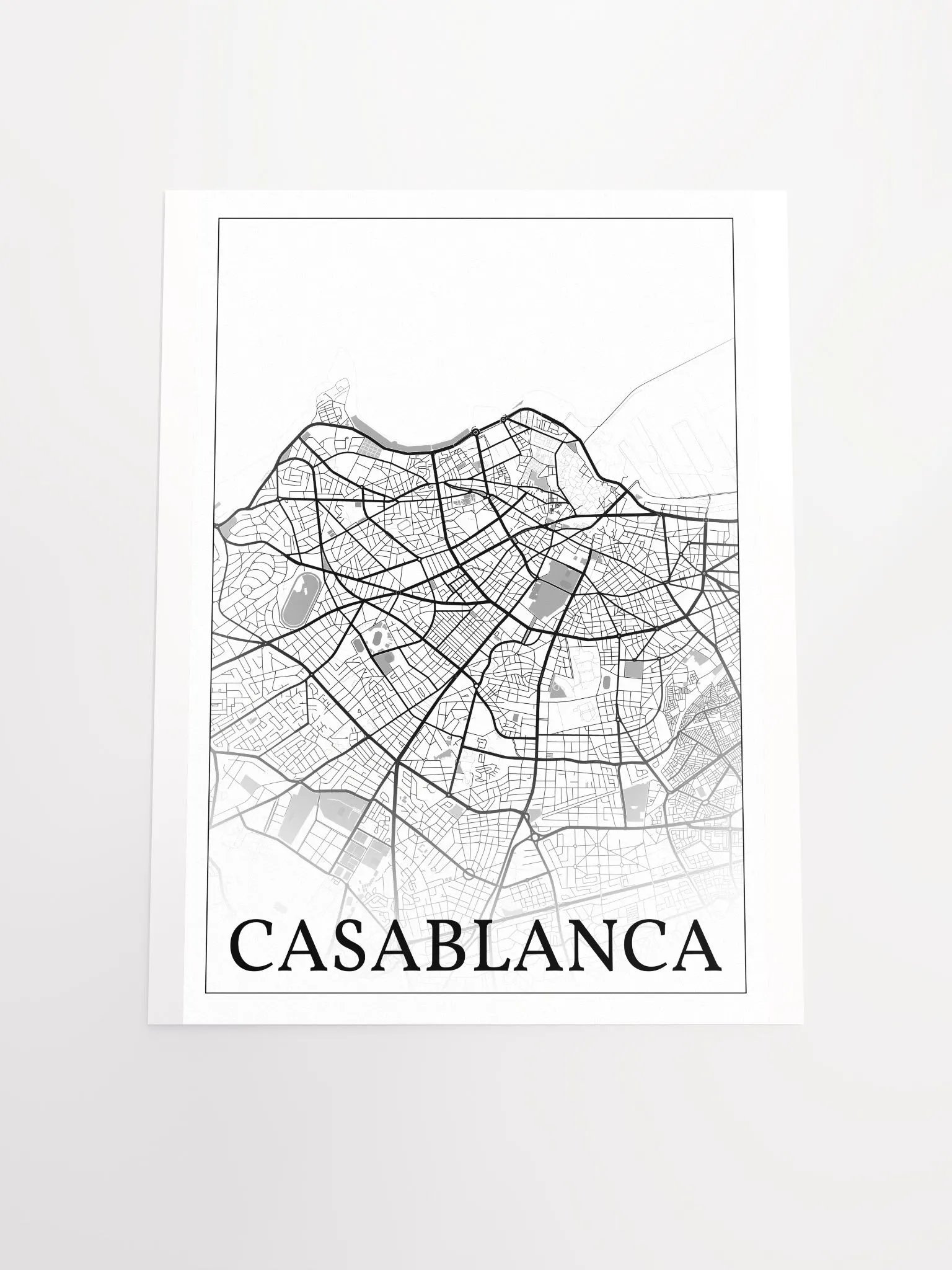 Casablanca, Morocco, city map print product image (18)