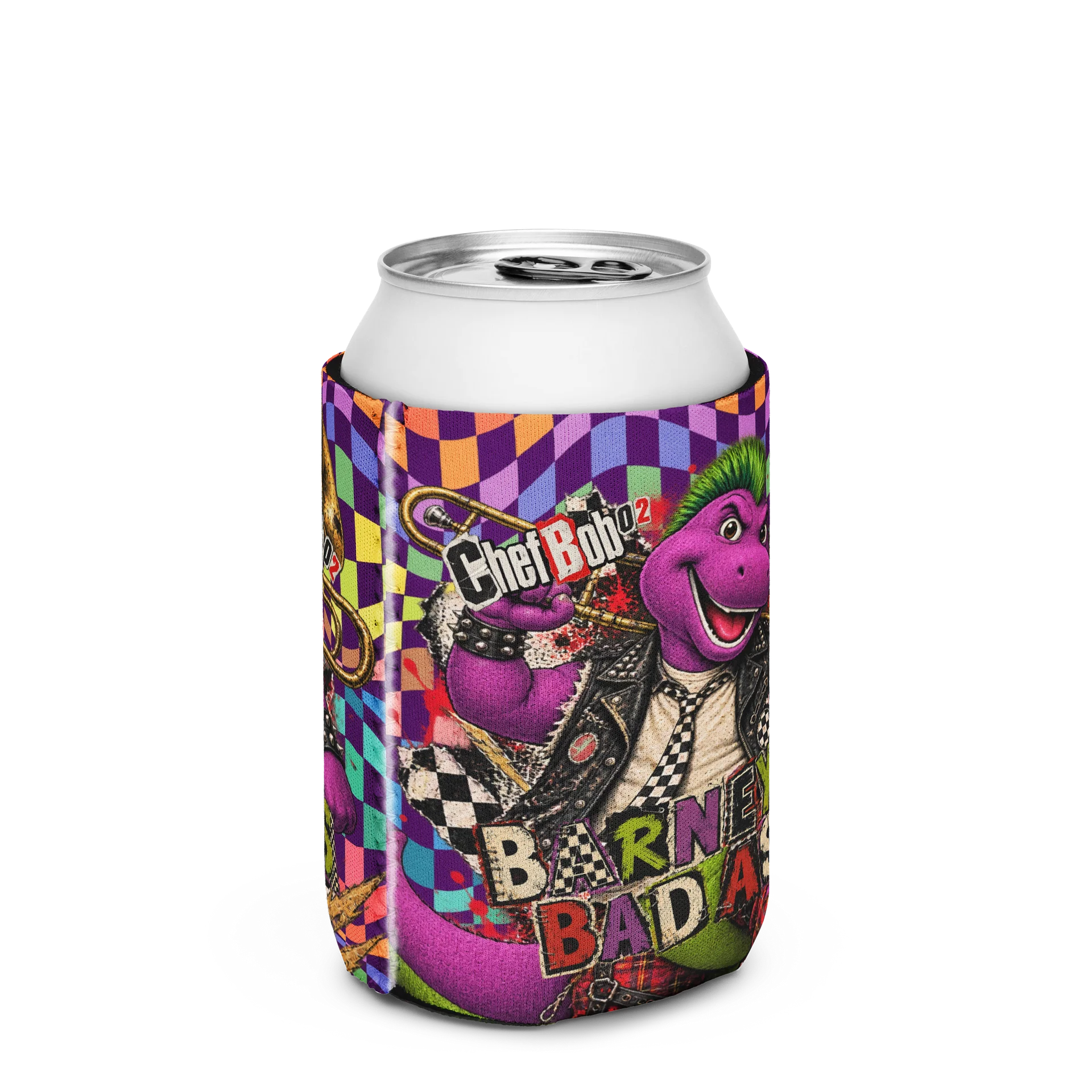 CB02 - Barney Bad Ass - Can Coozie product image (3)