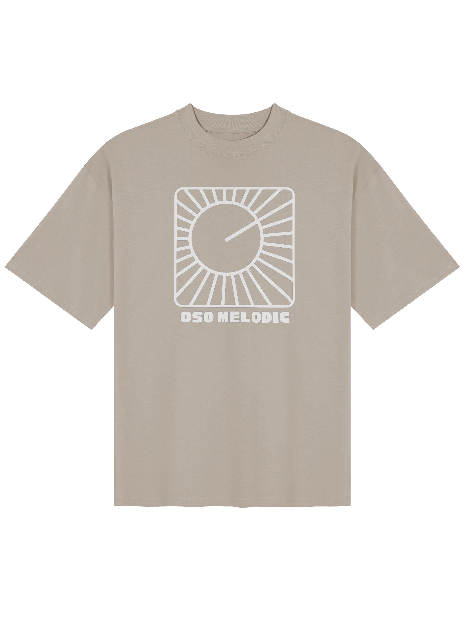 Oso Melodic Beige Oversized T-shirt product image (1)
