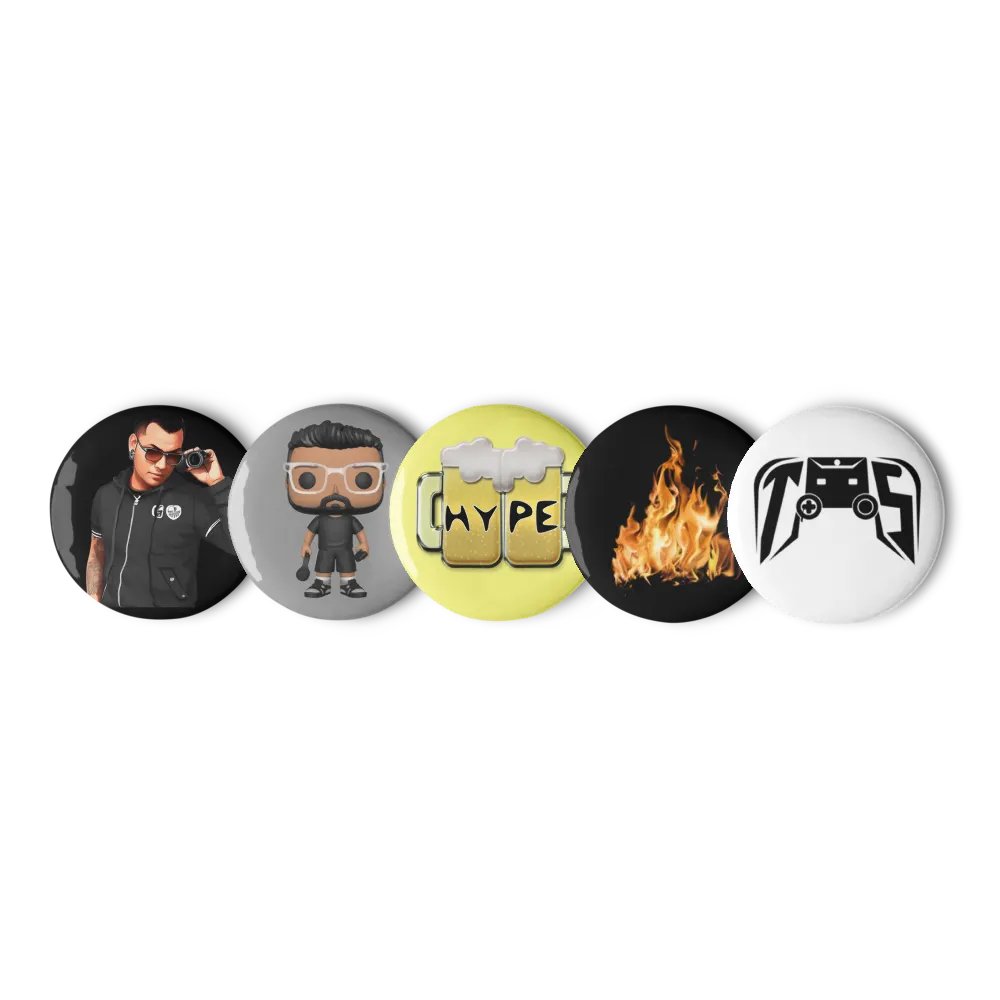 Up Streamers Pin Twitch Emote Pin Button Set (5-Piece) | Tony Saiz