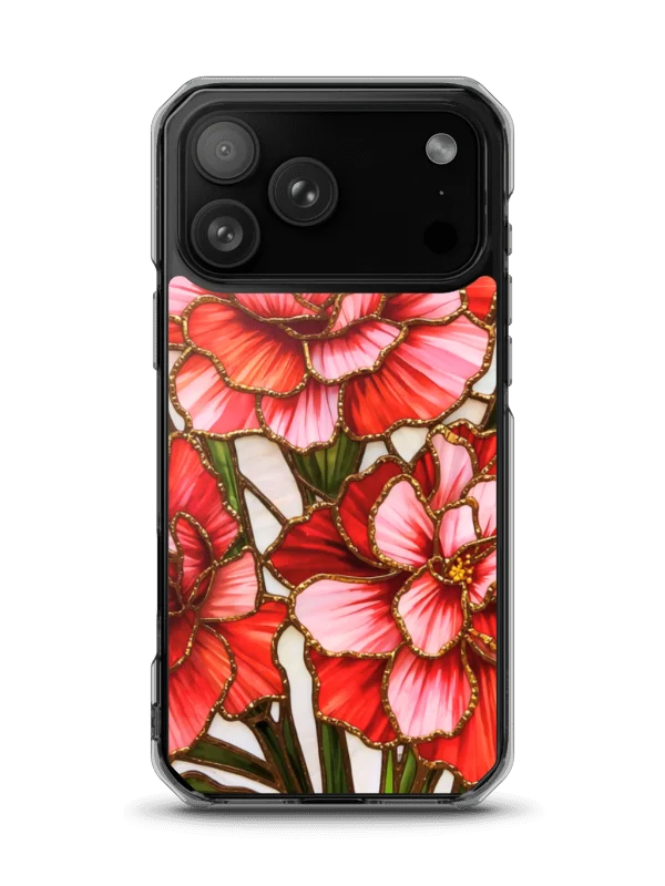 Gilded Blossom Stained Glass Clear iPhone® 7/8, 11, 12, 13, 14, 15, 16, 17, X/XS, SE, XR, Mini, Pro, Pro Max, Plus Cases. product image (65)