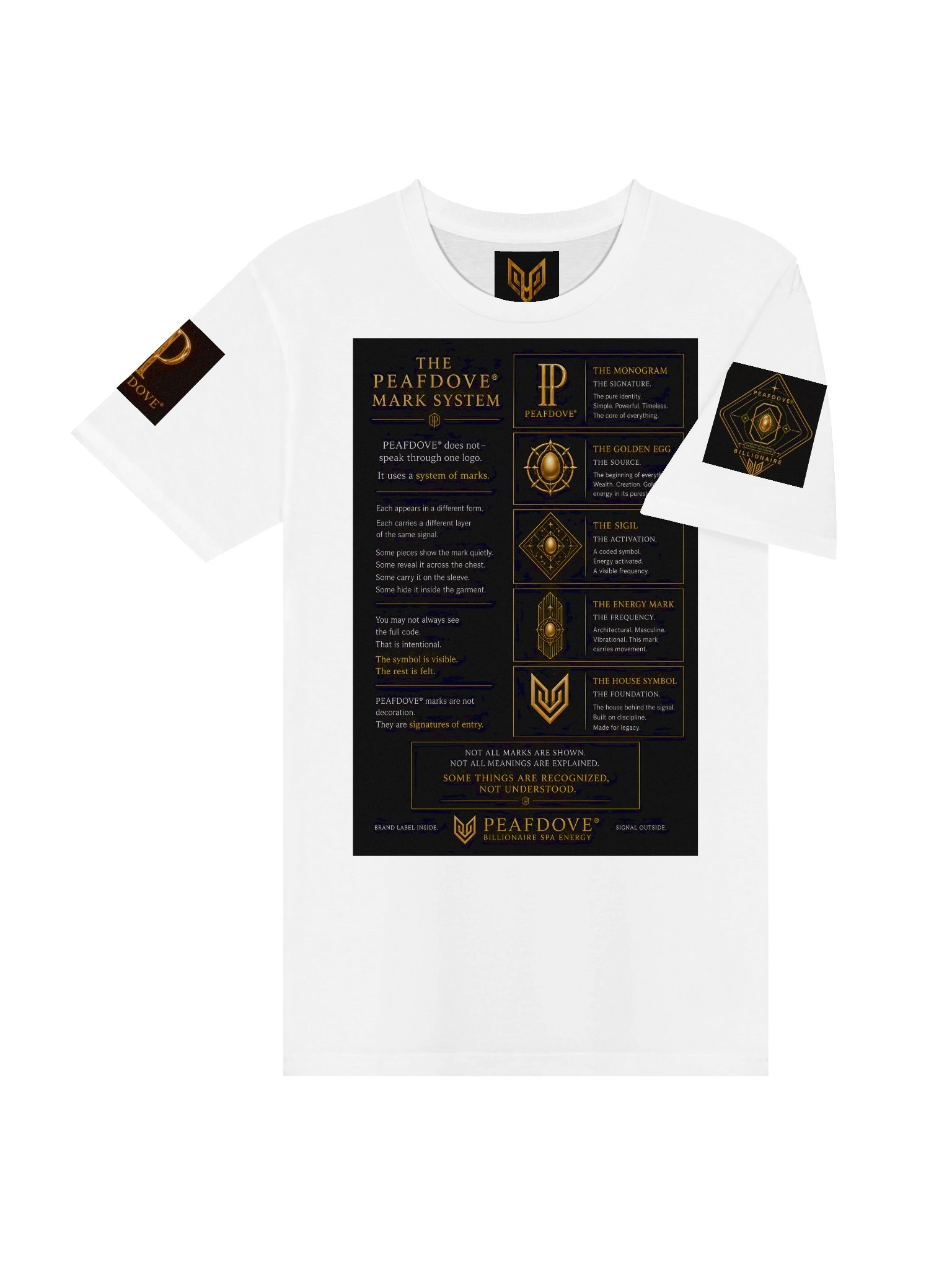 PEAFDOVE® MARK SYSTEM — White Back Print Shirt product image (5)