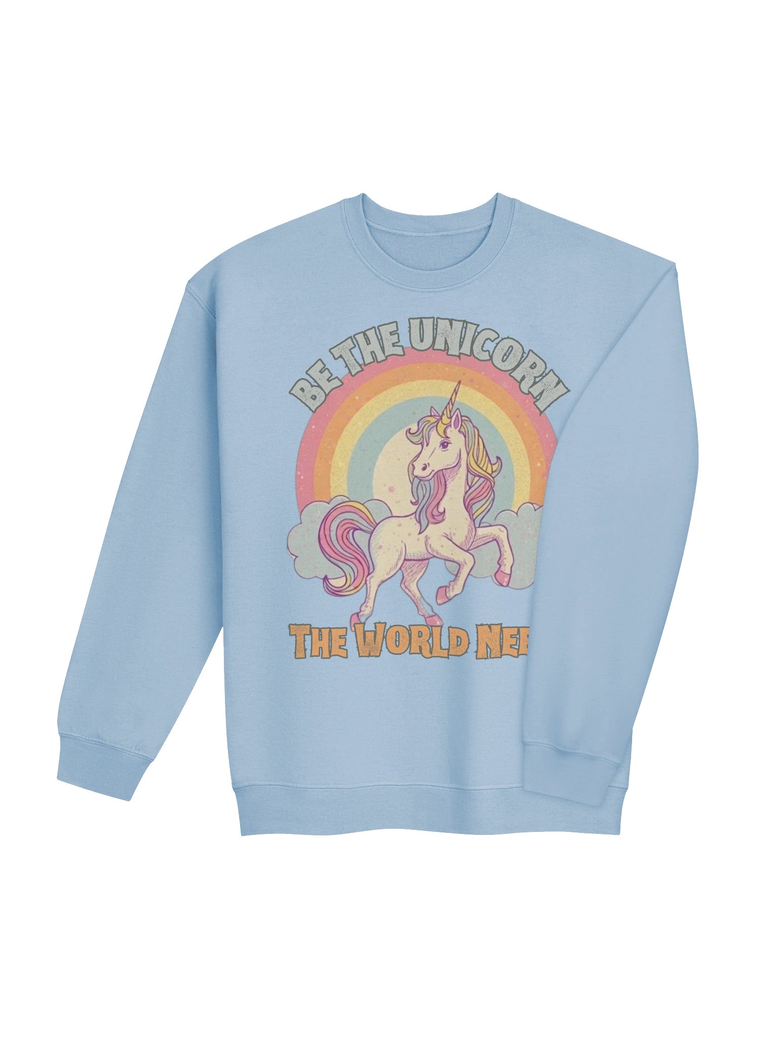 Be the Unicorn Crewneck, 80s Inspired Nostalgia Sweatshirt product image (6)