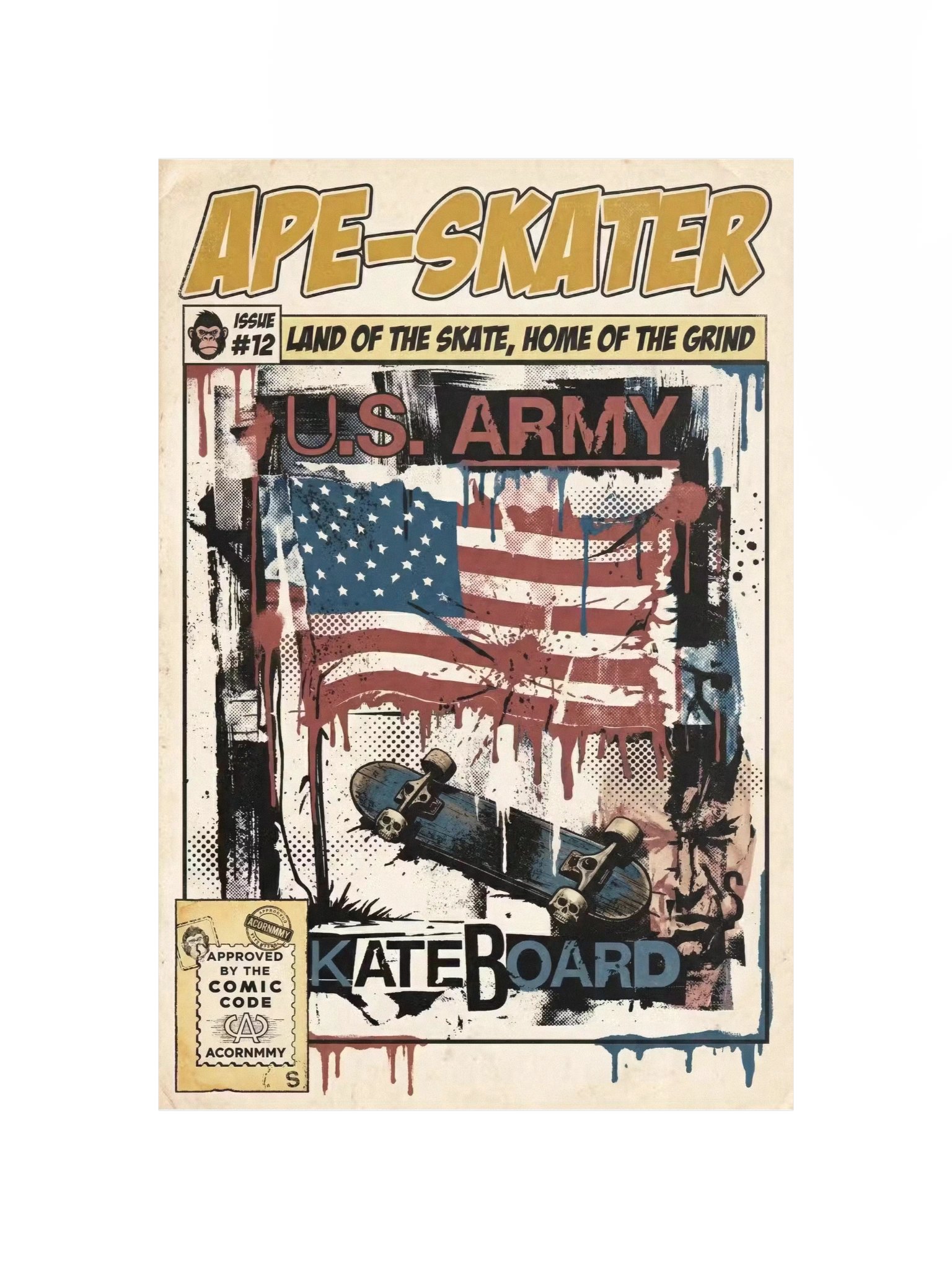 APE-SKATER // ISSUE #12: "PATRIOT GRIND" (VARIANT G - RED EDITION) product image (10)