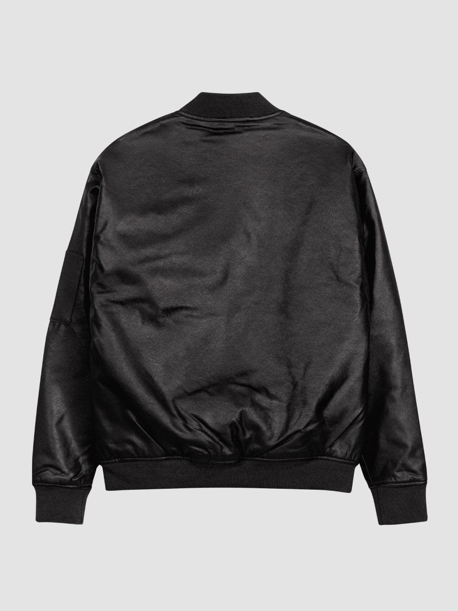 RNJ Faux Leather Bomber Jacket - Threadfast product image (3)