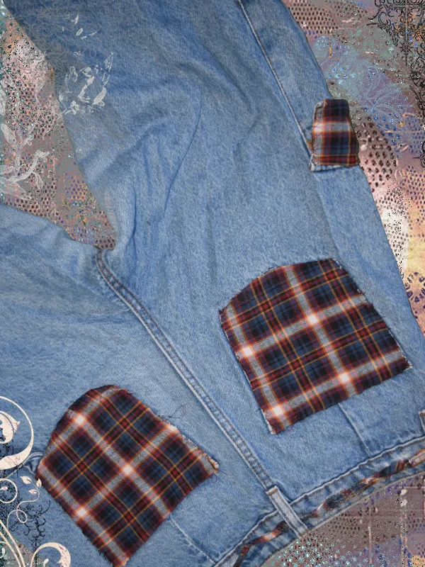 Plaid Patchwork Jeans product image (3)