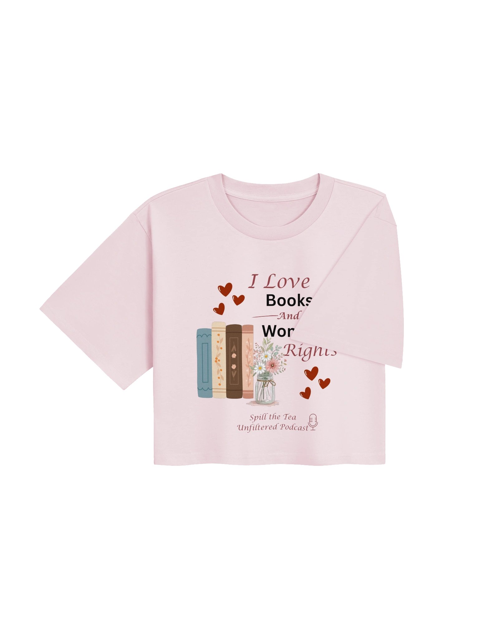 I Love Books and Women’s Rights Crop Tee product image (10)