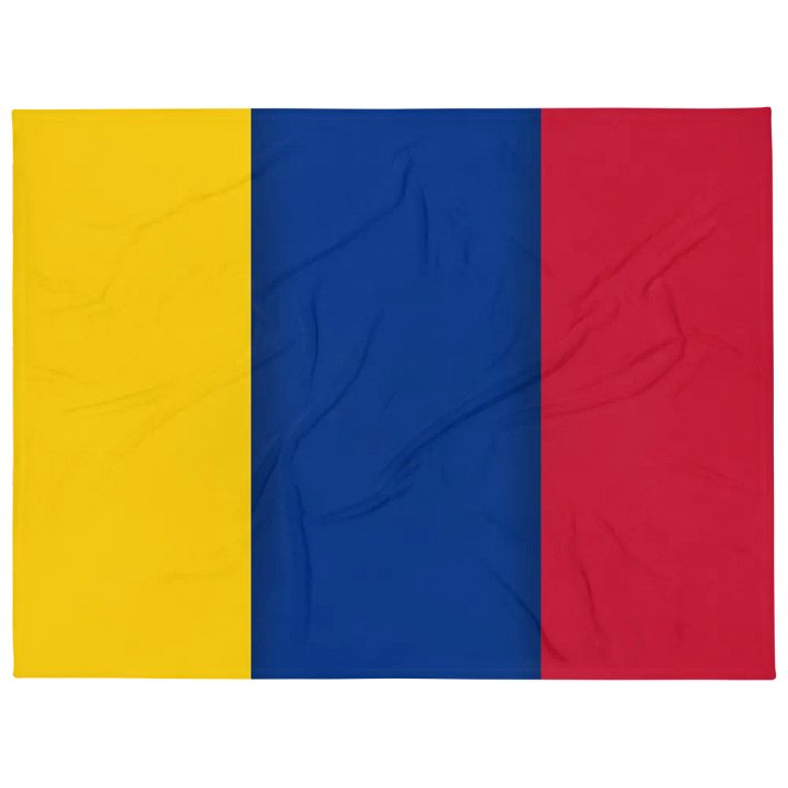 Yellow Blue Red Flag Colored Throw Blanket product image (1)