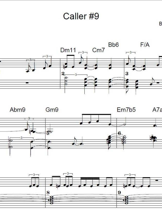 Caller #9 - ModJazz - Piano sheet music product image (1)