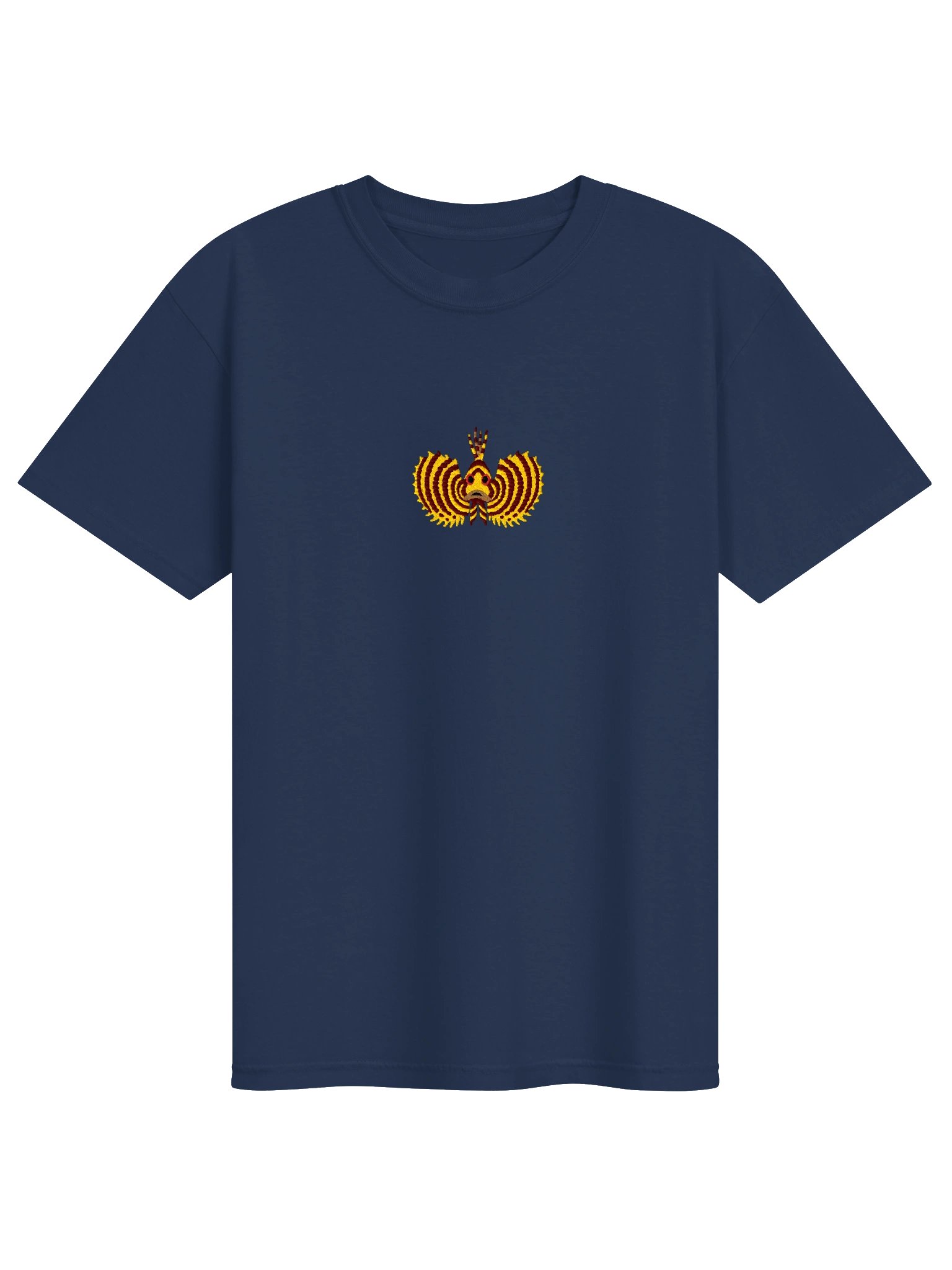 Yellow Fuzzy Dwarf Lionfish Embroidered Shirt | Reef Aquarium Fish Embroidery Tee | Saltwater Marine Fish Apparel product image (5)