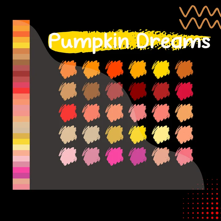 Pumpkin Dreams Procreate Color Palette with HEX Codes ★ DIGITAL ★ product image (2)