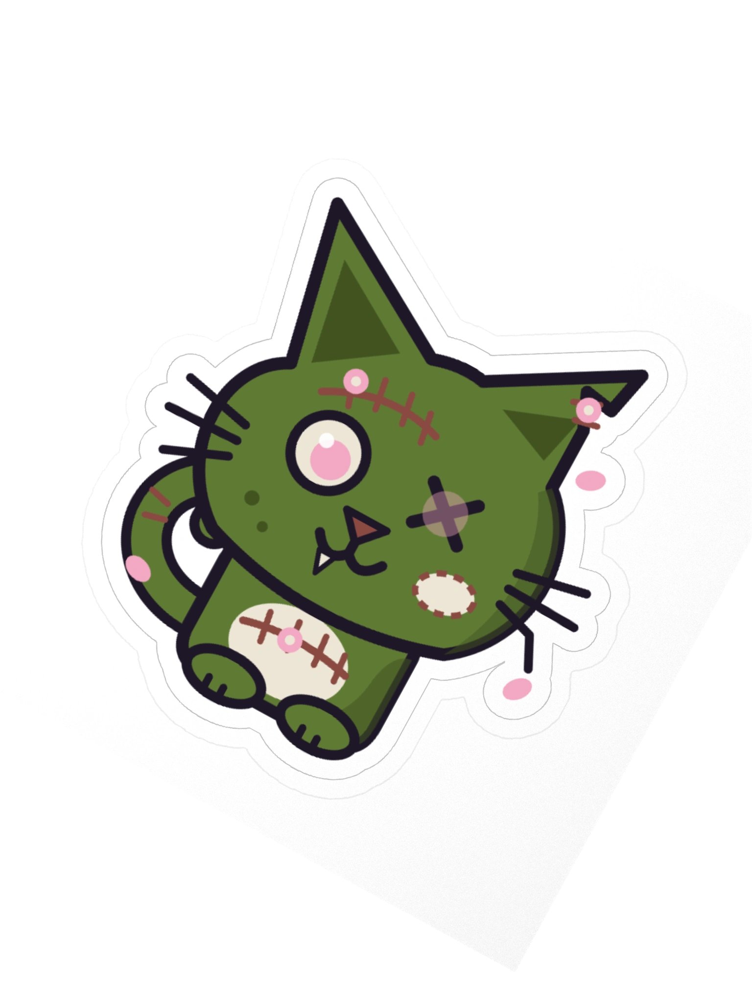 Sakura Bloom Nyanbie Zombie Cat Laptop Sticker product image (4)