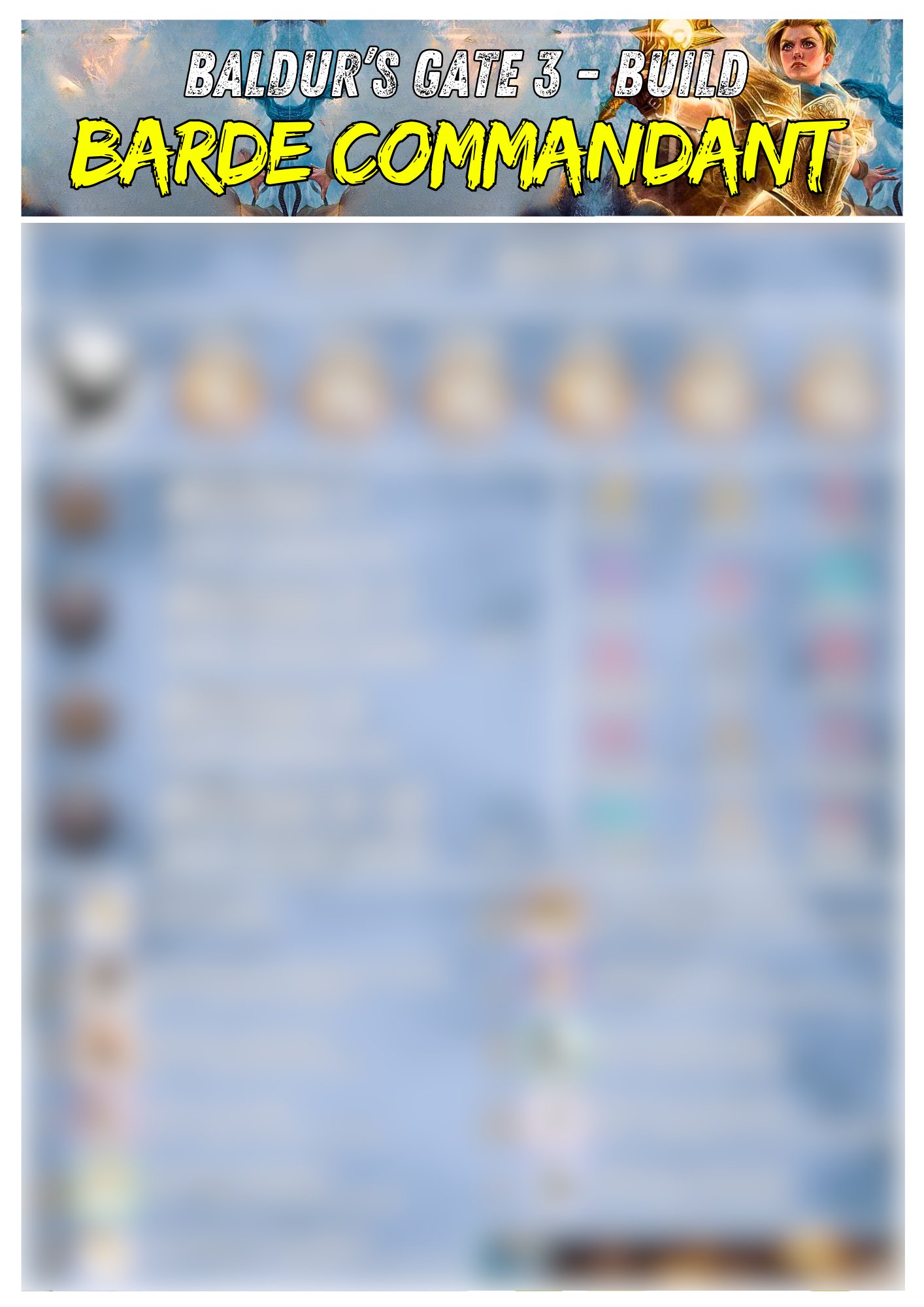 Baldur's Gate 3 : Build Barde Commandant (pdf à imprimer) product image (1)