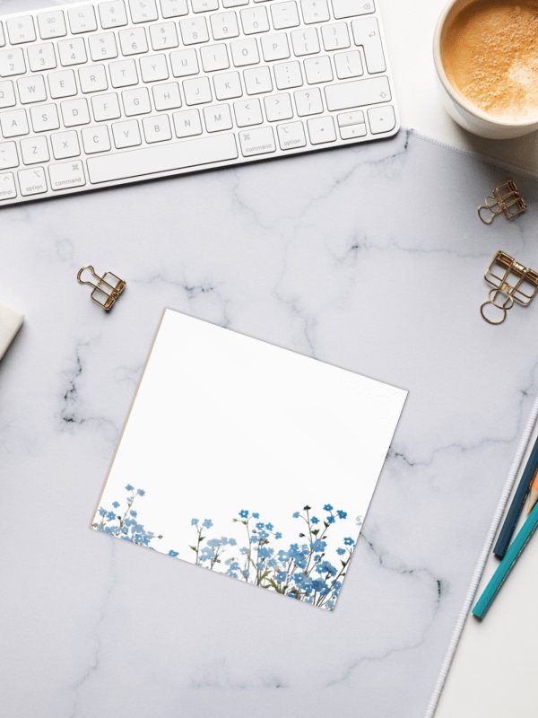 Blue Spring Floral Edge Notepad product image (2)