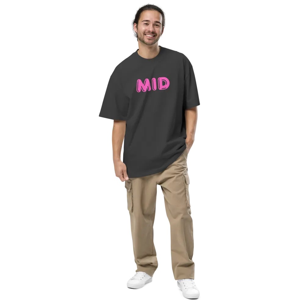 Mid Pink Print Oversized T-shirt product image (7)
