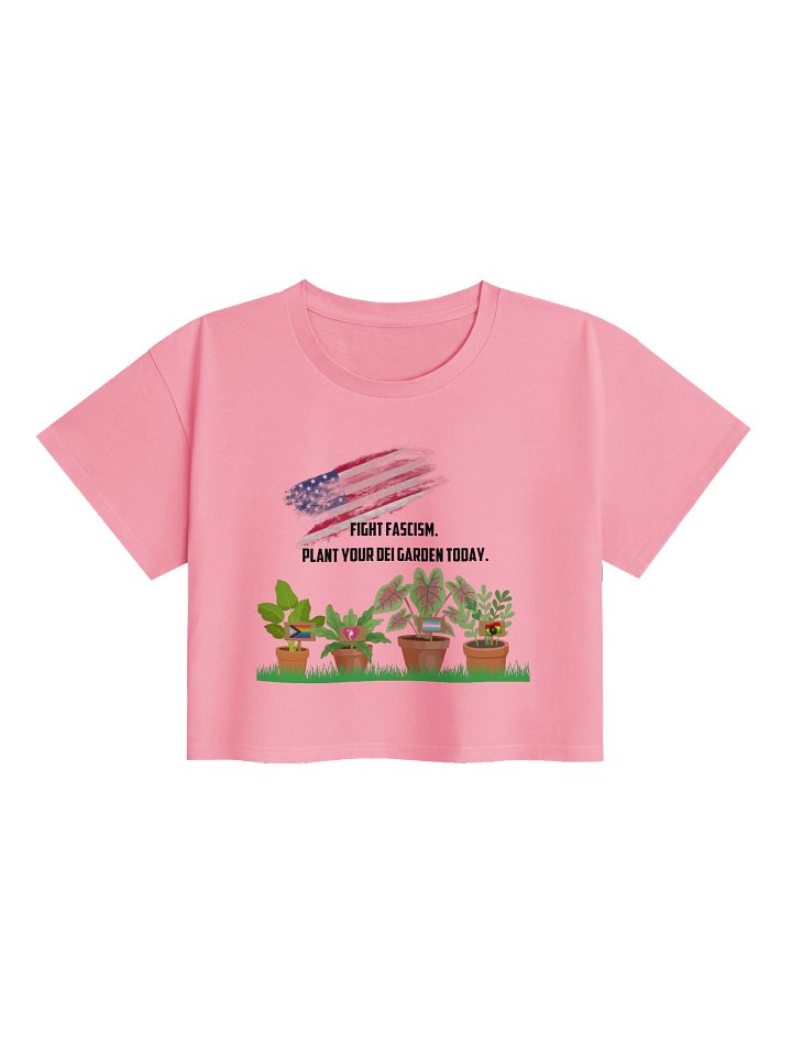 Fight Fascism DEI Garden Crop Top product image (2)