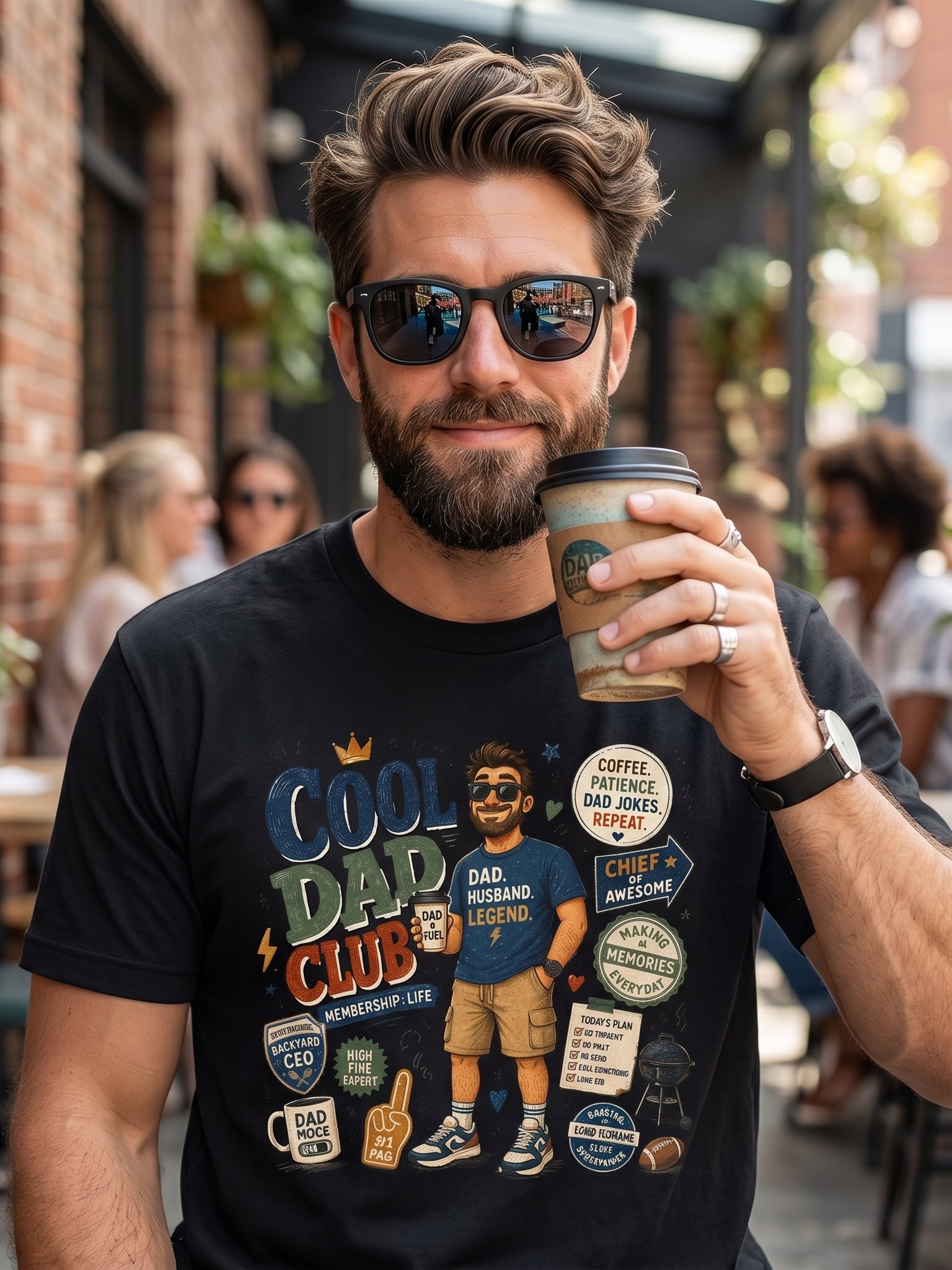 Cool Dad Club Vintage Graphic T-Shirt — Funny Father's Day Gift product image (1)