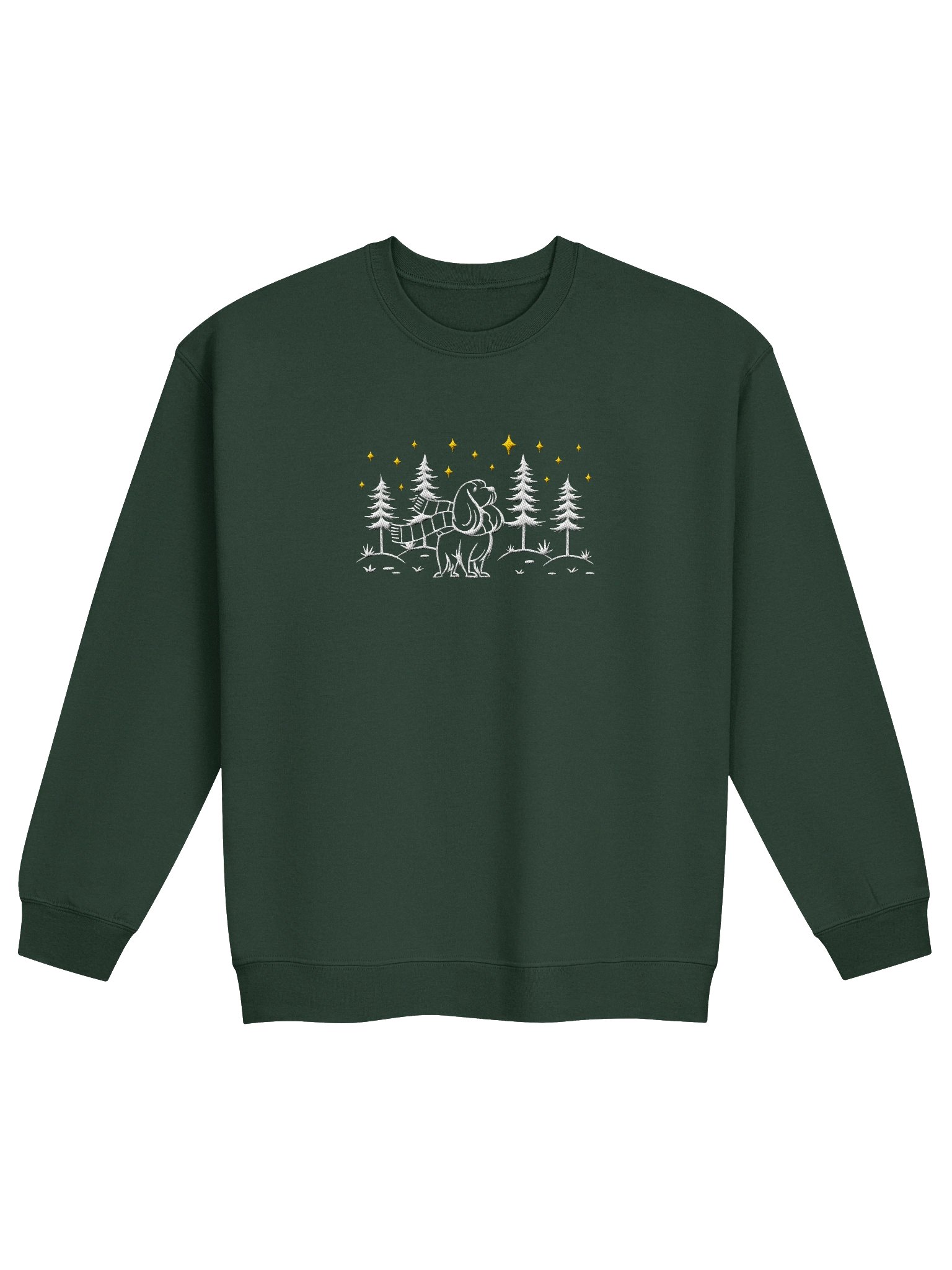 American Cocker Spaniel Winter/Christmas Line Art Design Embroidered Sweatshirt product image (9)