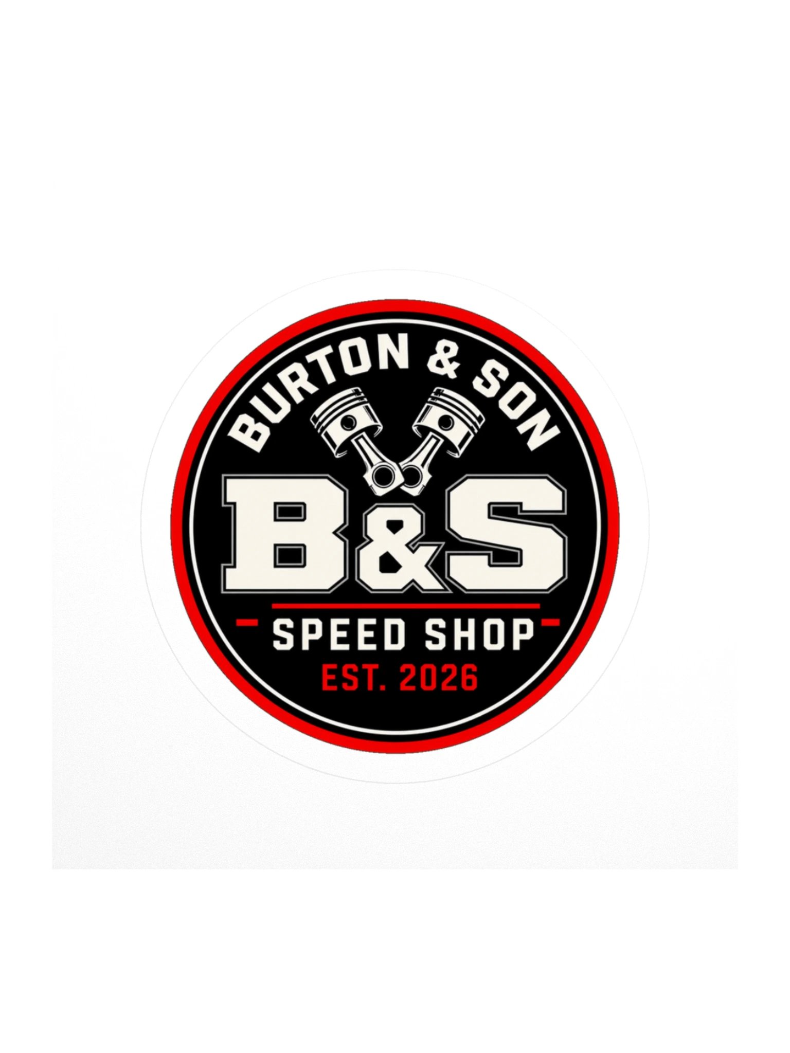 B&S Speed Shop Circle Logo Sticker product image (1)