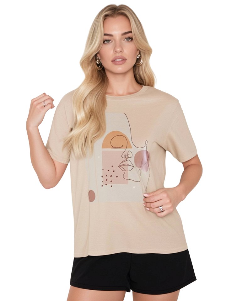 Abstract Face Minimalist T-Shirt product image (2)