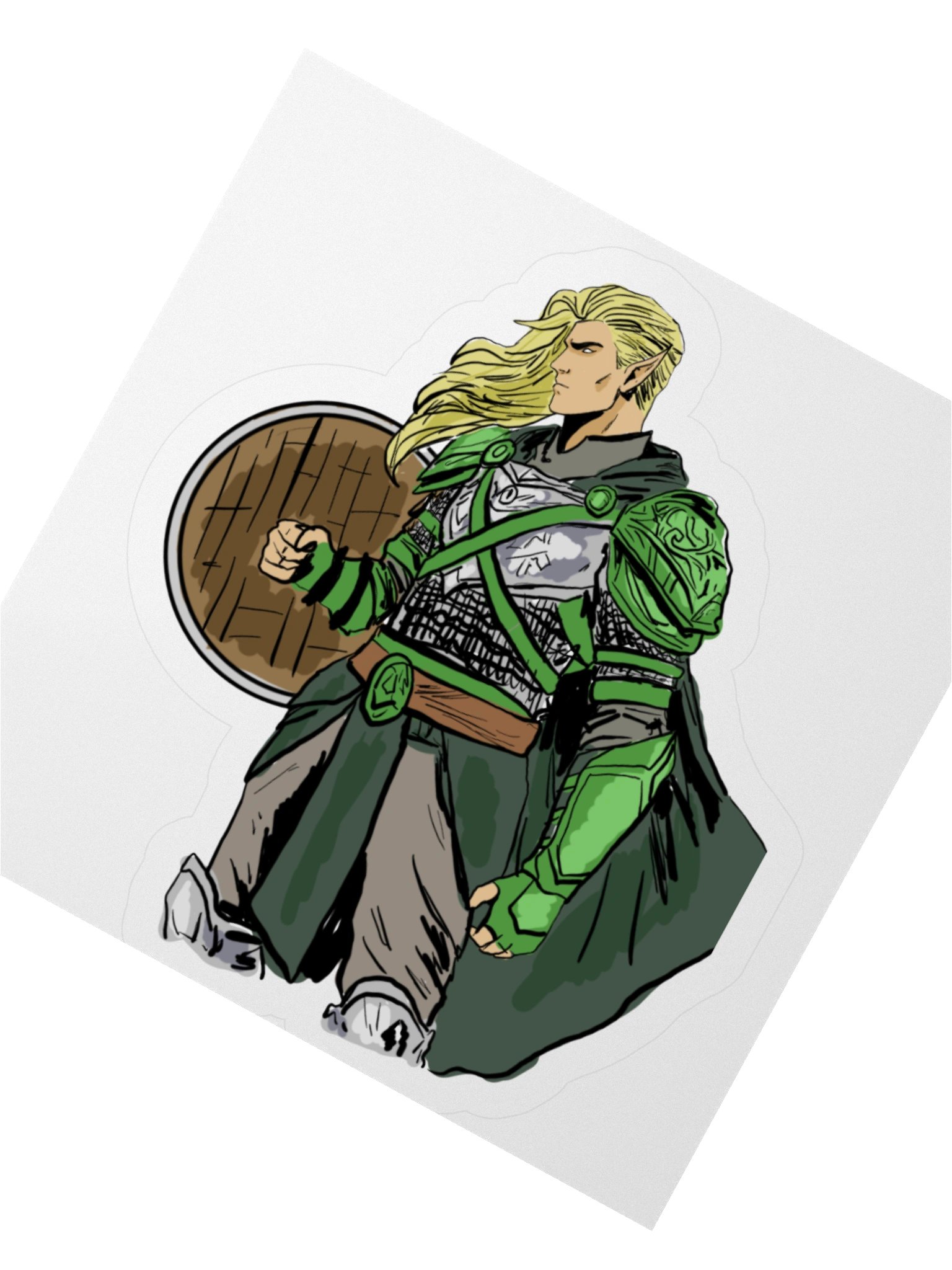 Elven Paladin Sticker product image (4)