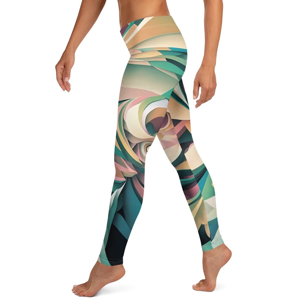 Abstract Lithographic Pattern Design leggings - V6 product image (4)