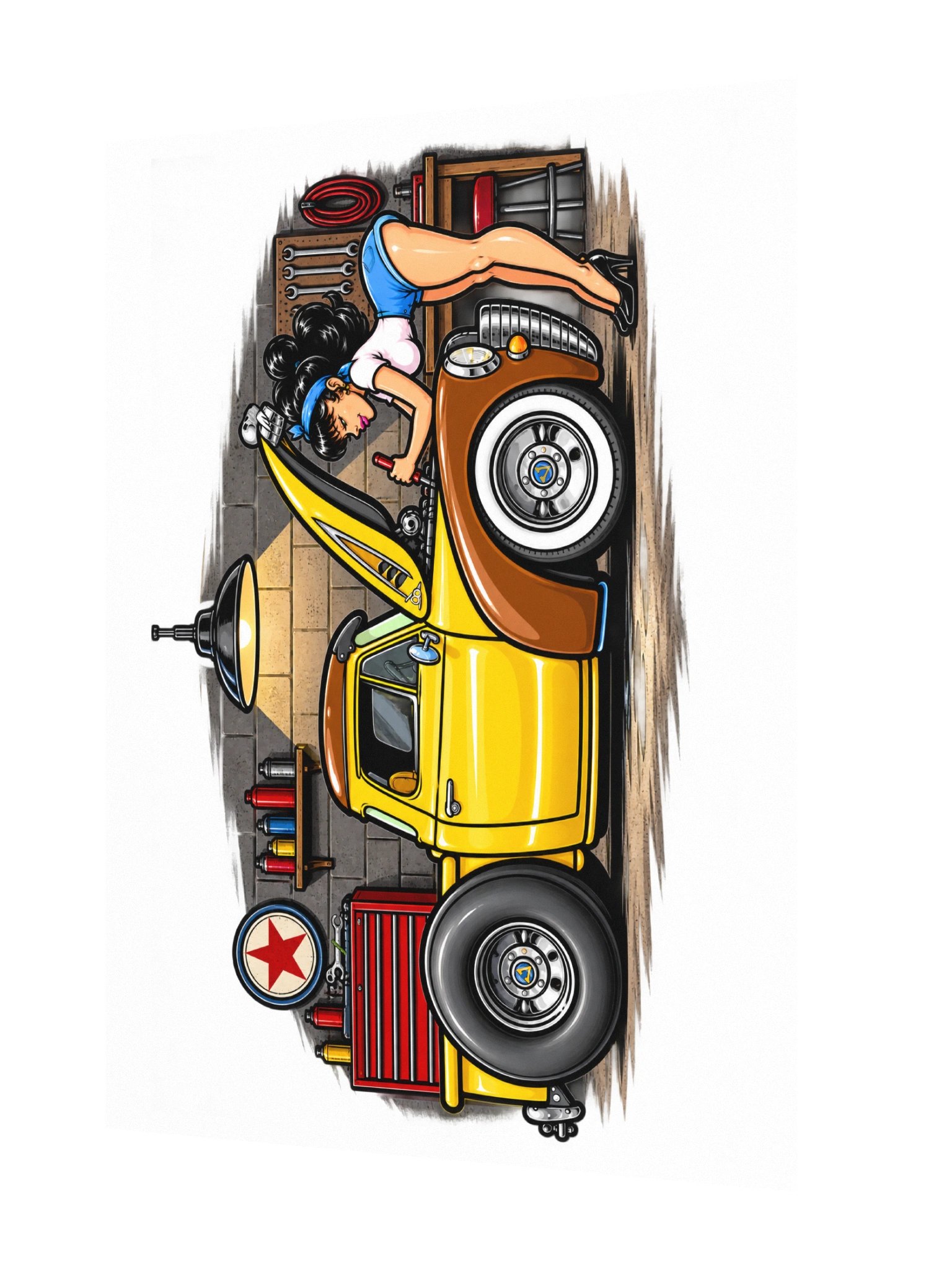 Hot Rod Garage Pin-Up Poster product image (2)