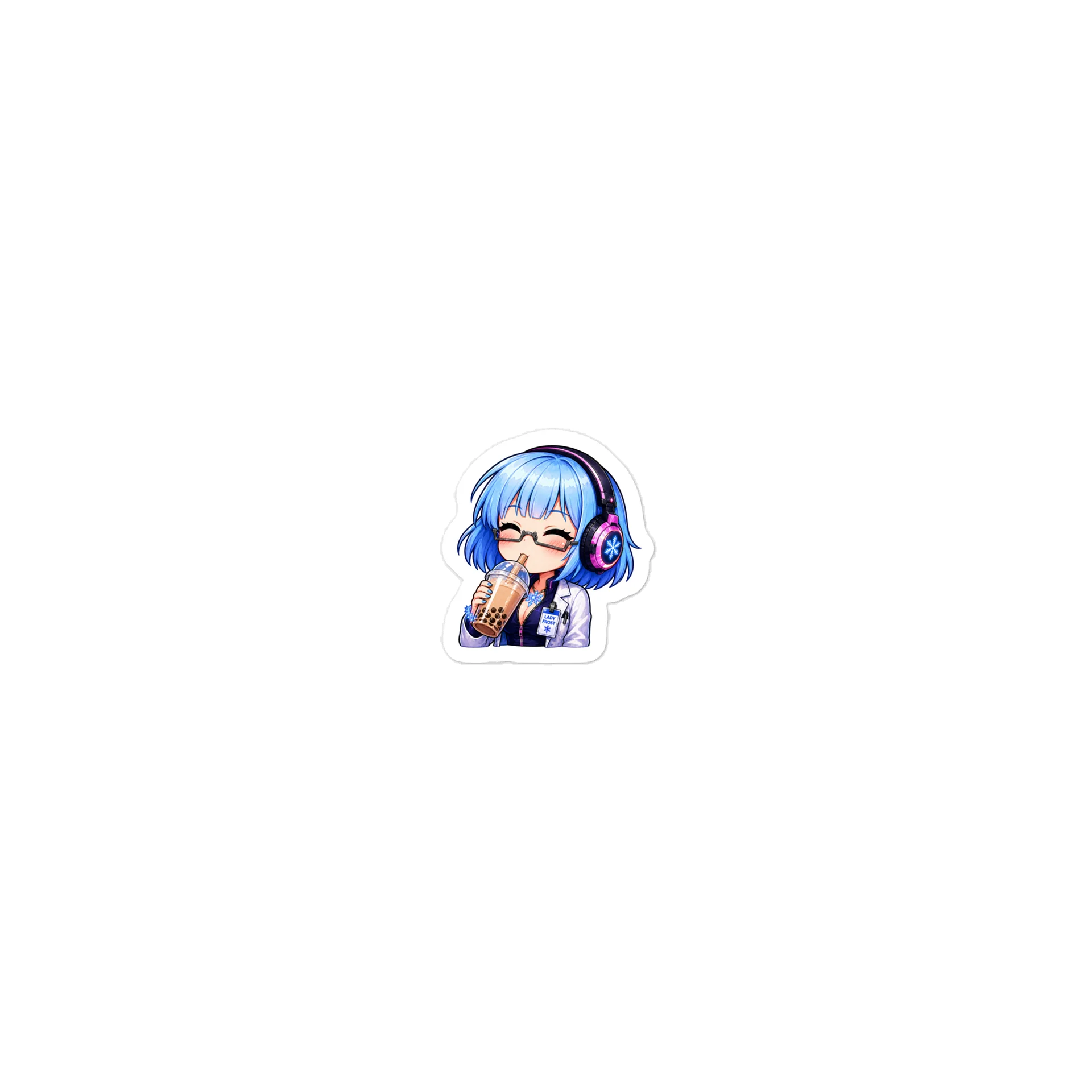 Lady Frost Boba Emote - Die Cut Sticker product image (2)