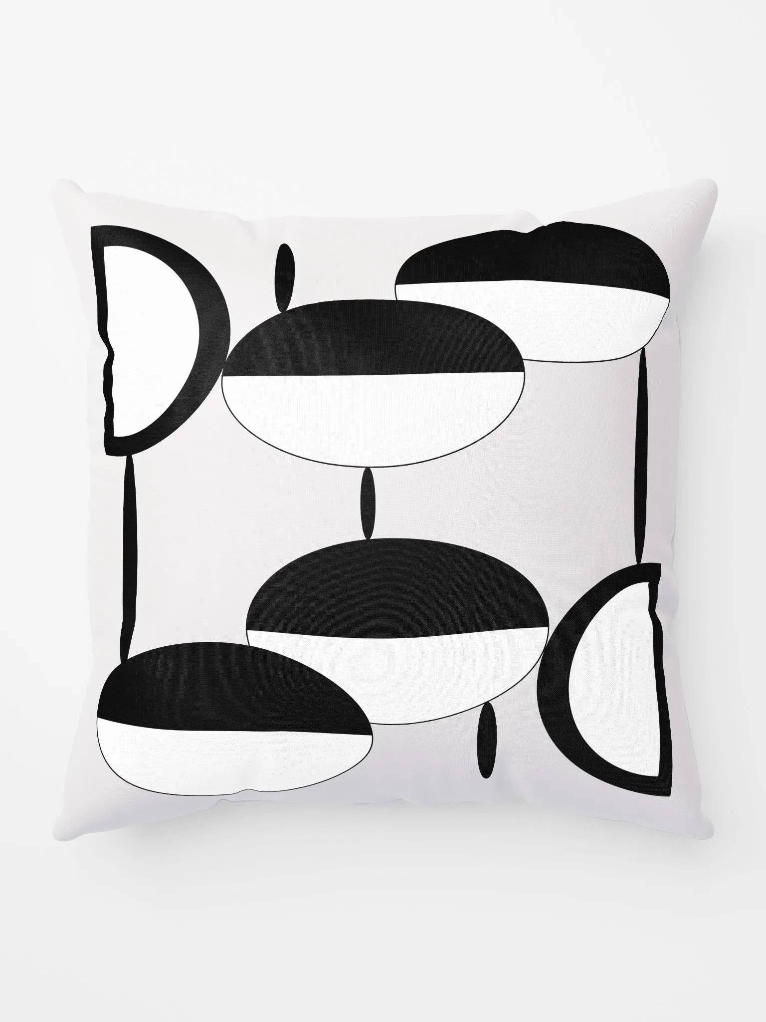 Modern Black and White Throw Pillows – Geometric Cushions for Sofa – Decorative Black White Pillows for Living Room product image (1)