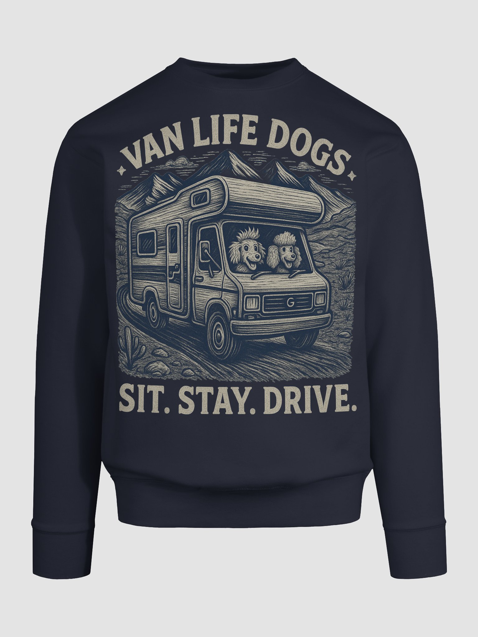 Van Life Dogs Sweater - Motorhome Travel Sweatshirt - Road Trip Wear product image (9)