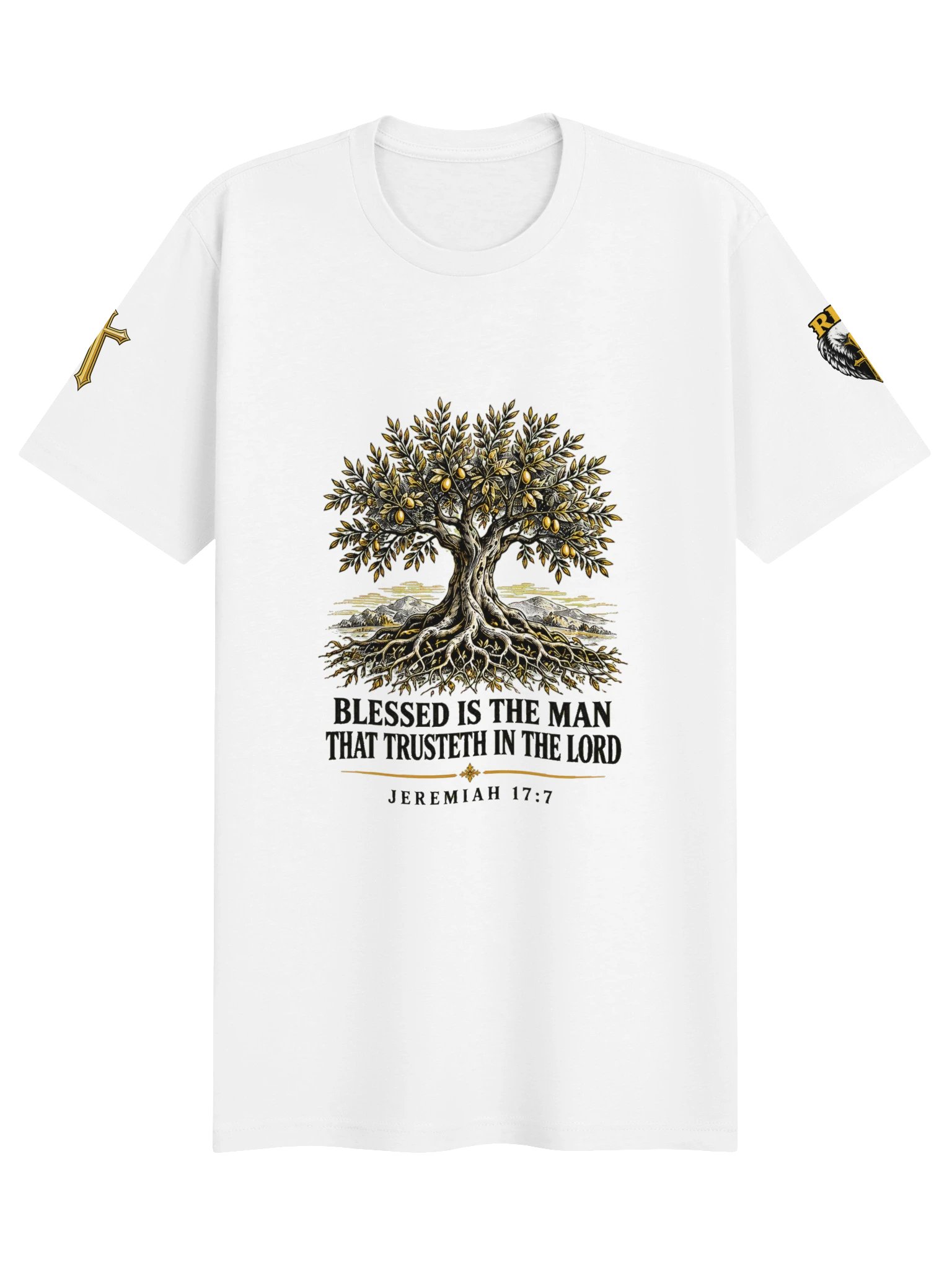 Trust & Refuge Scripture T-Shirt — White product image (1)