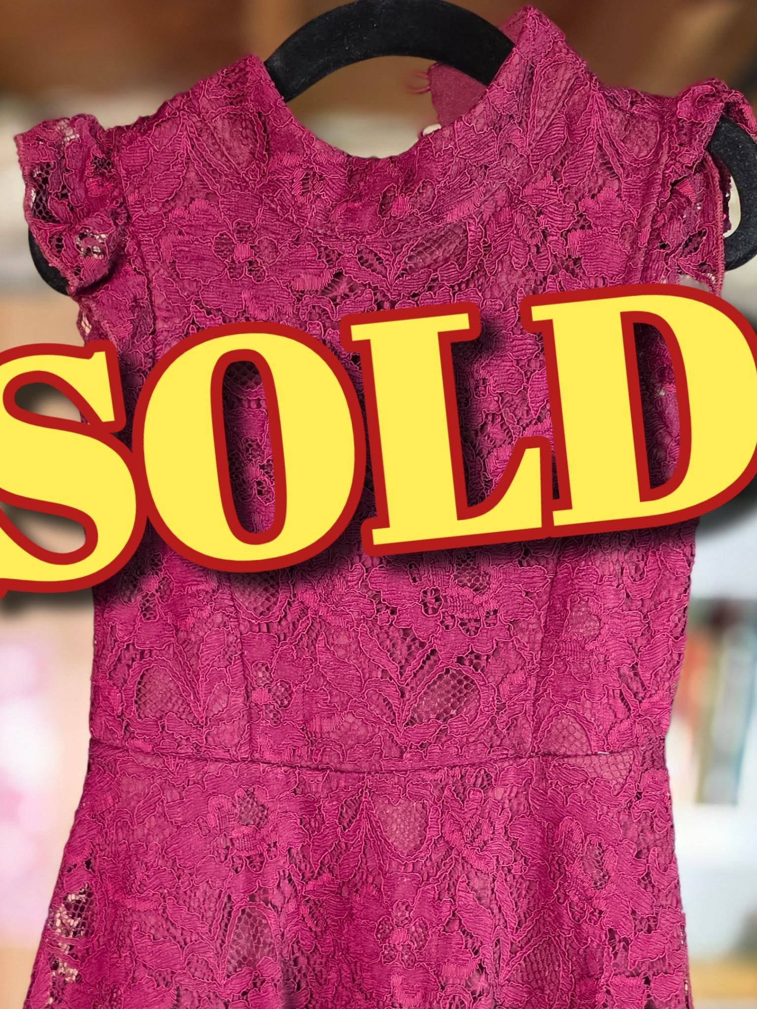 ZENZI - Size 4/5 - GENTLY USED - Maroon lace dress product image (1)