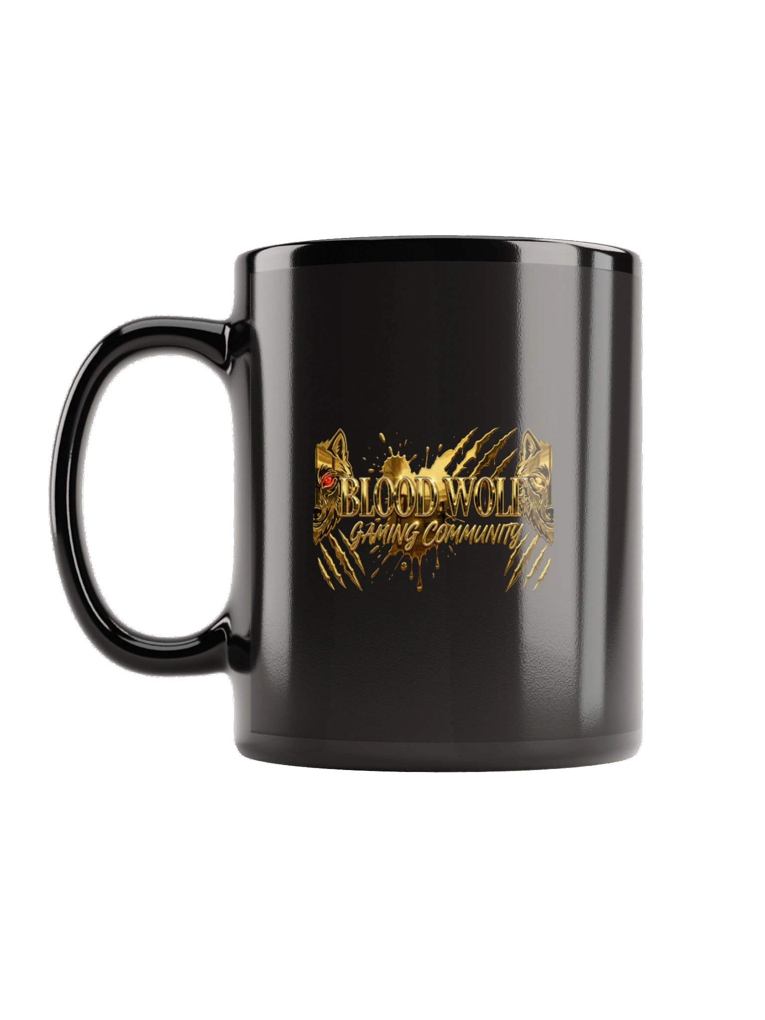 Blood Wolf Fueled by Coffee Glossy Mug product image (1)