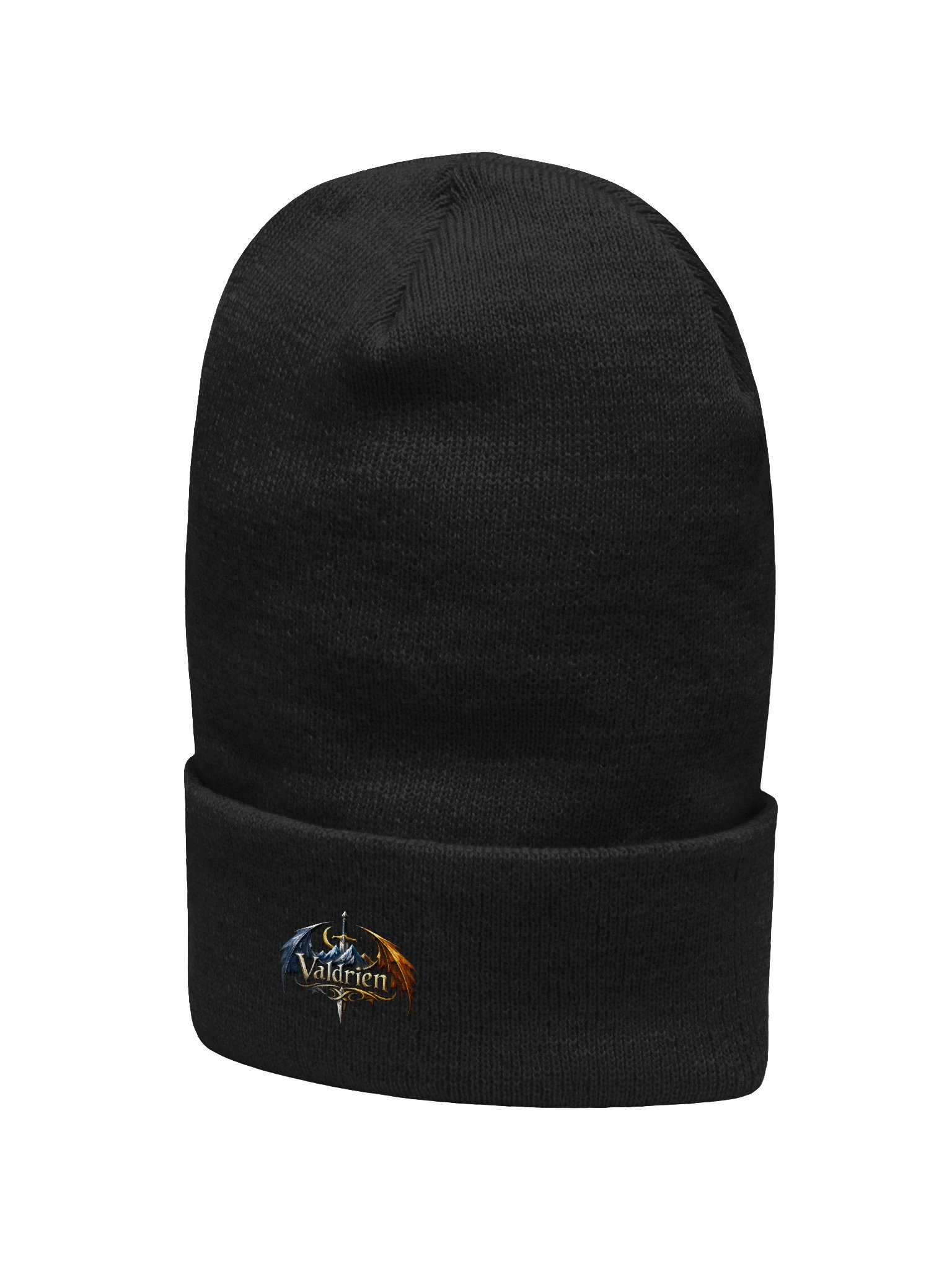 Valdrién Logo Cuffed Beanie - Warm Unisex Winter Knit Hat - Multiple Colors product image (11)