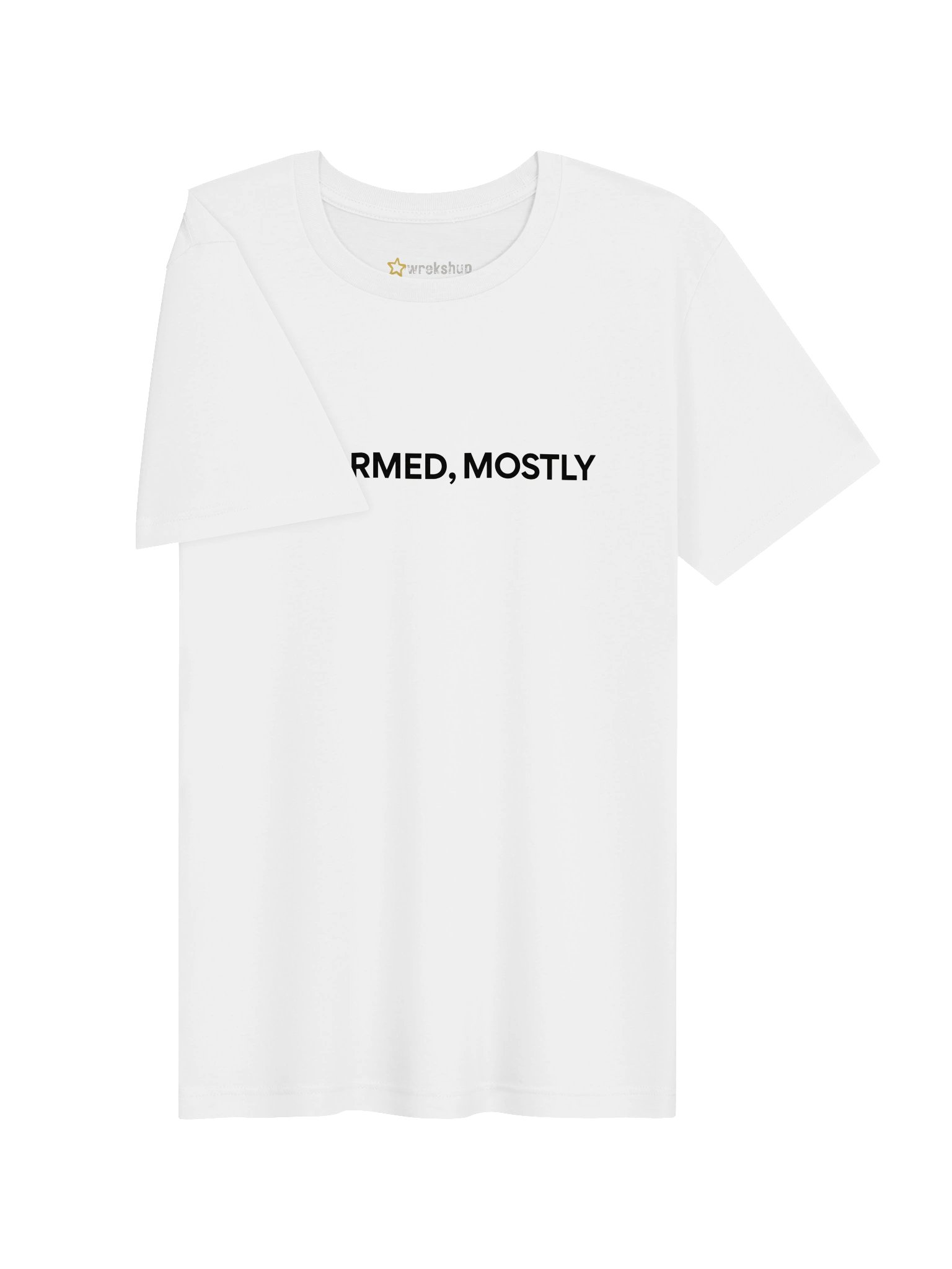 Minimal Blackout Tee by Wrekshup - WHITE product image (3)