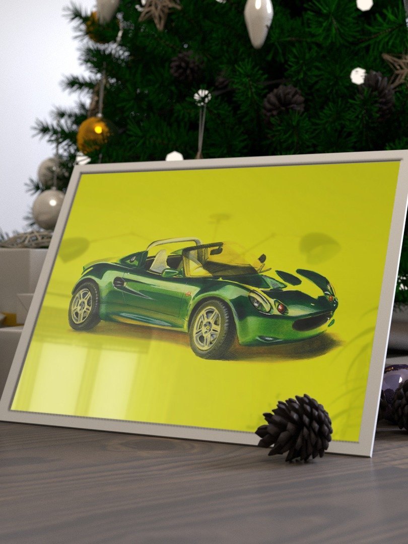 British Racing Green Lotus Elise - A3 Print product image (4)